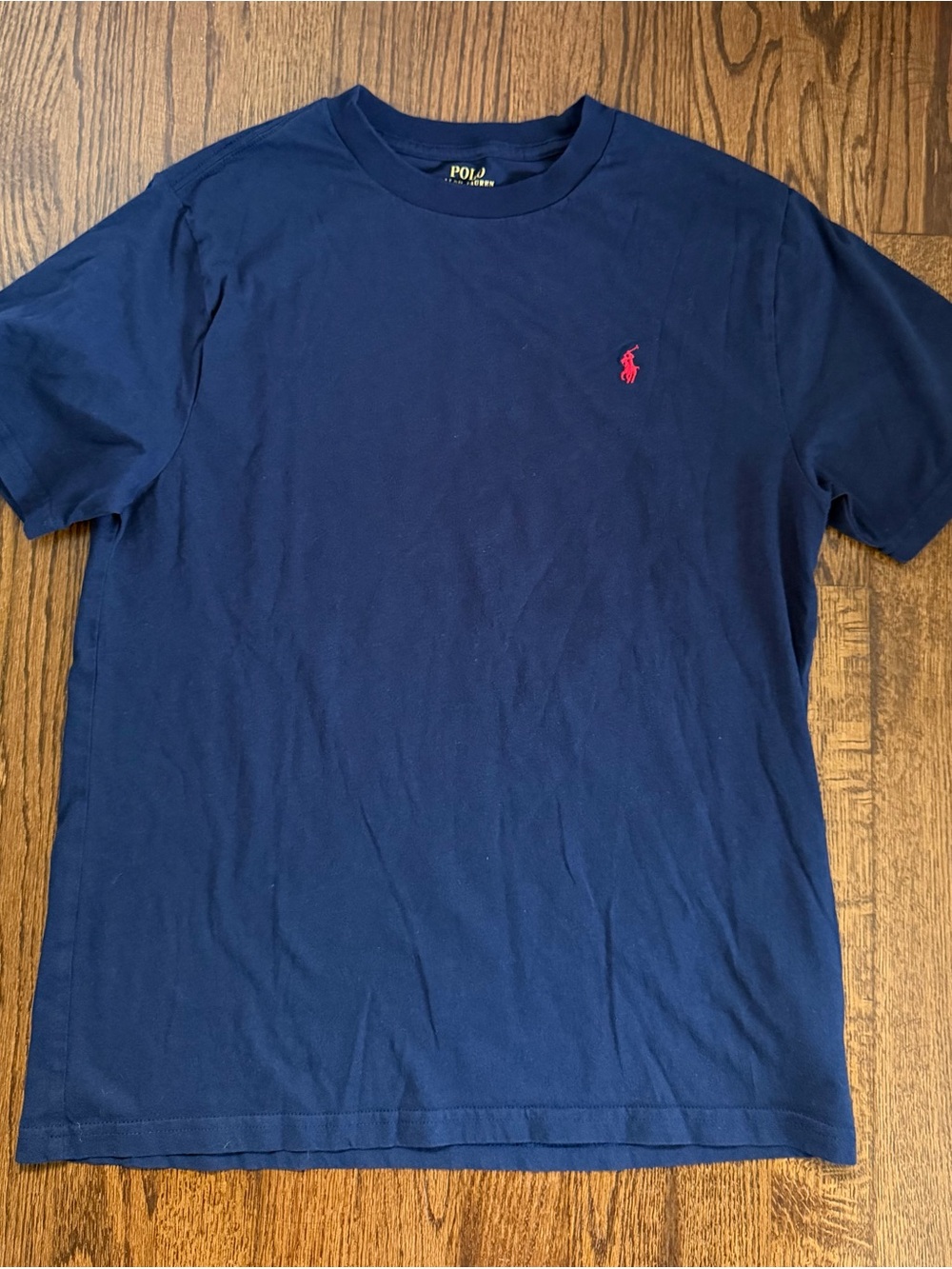 Polo by Ralph Lauren Navy Tee with Red Pony Logo Boys 14/16